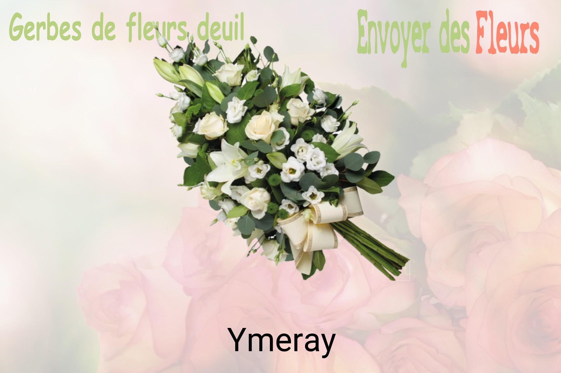 Gerbe de fleurs de deuil livrée à Ymeray